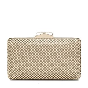 Natasha Ball Mesh Clutch - Gold