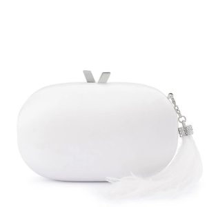 Jenna Feather Tassel Clutch