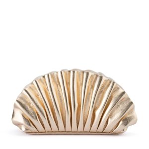 Hollie Pleated Clutch - Gold