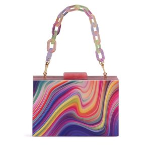 Dorothy Swirl Print Box Clutch