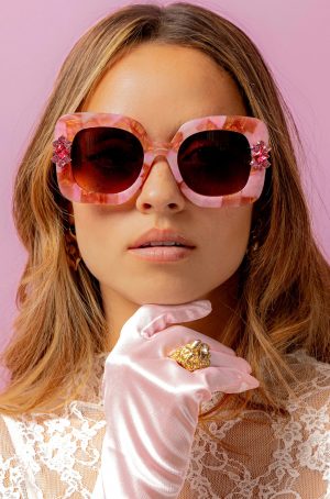Maude Studio Sunrose Oversized Sunglasses available at The Milliner's Closet Fashion Boutique in Balgowlah on Sydney's Northern Beaches.