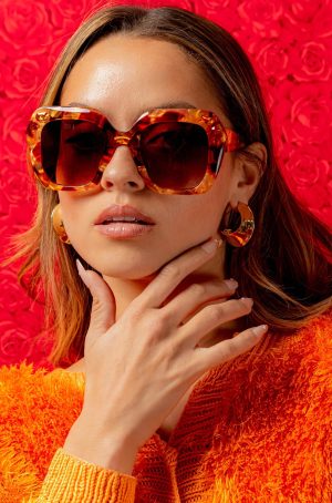 Maude Studio Fire Opal Oversized Sunglasses available at The Milliner's Closet Fashion Boutique in Balgowlah on Sydney's Northern Beaches.