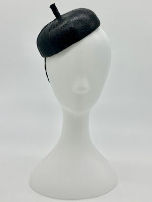FOTF Fashions on the Field Spring Racing Millinery Racewear faux snakeskin covered beret button cocktail hat by Australian Milliner, Abigail Fergusson Millinery, in store at The Milliner's Closet in Balgowlah in Sydney's Northern Beaches, perfect for the Derby Day, Melbourne Cup, The Everest, Magic Millions Carnivals.